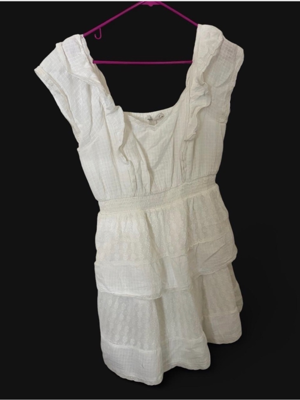 White Ruffle Tiered Summer Dress - Women by American Eagle